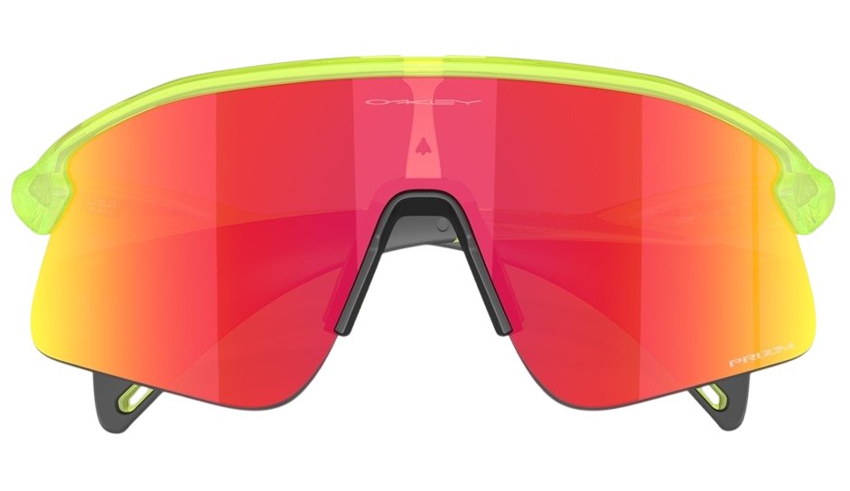 Очки солнцезащитные Oakley Stunt Devil Matte Uranium Frame Prizma Lens, Салатовый/Красные  Линзы