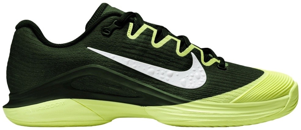 Кроссовки женские Nike Vapor 12 Hard Court Premium, Черные/Салатовые, для твердых кортов (р. 27)