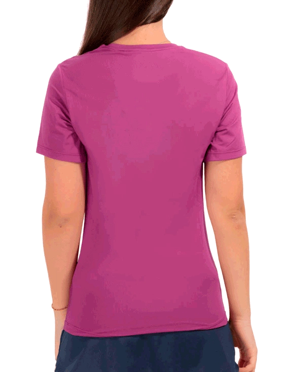 Футболка женская Dunlop Crew T-Shirt W, Пурпурная (L)