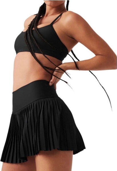 (CN) Юбка короткая женская для повседневной носки Alo Yoga 191677524651, Чёрная (M)