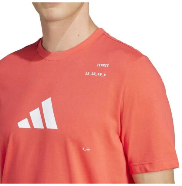 (EU) Футболка мужская Adidas с графическим принтом KME04, Оранжевая (S)