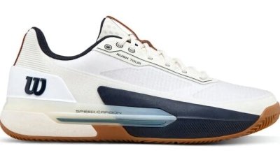 (EU) Кроссовки мужские Wilson Rush Tour 5 Clay White/Dark Blue Wrs338640, Белые (р. 47 1/3)