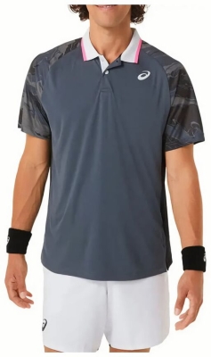 (EU) Поло мужское Asics Court Graphic 2041A252, Серое (S)