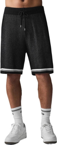 (CN) Шорты Alo Yoga 7" Sports Club Sweater Knit Basketball Short, Чёрные (M)