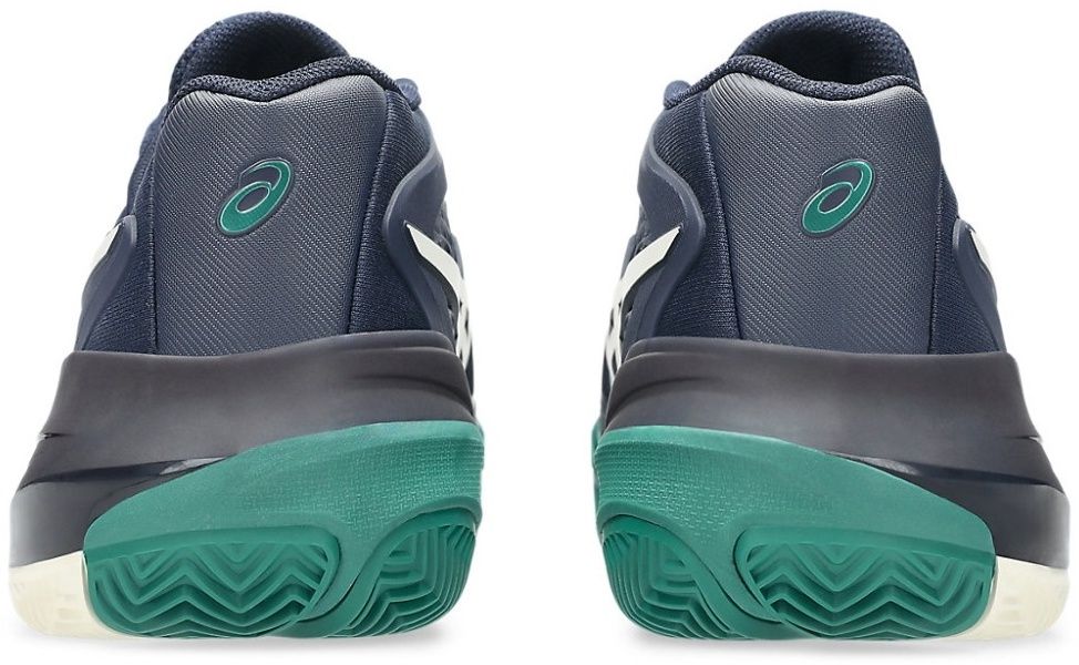 Кроссовки мужские Asics GEL-RESOLUTION X CLAY, Темно-синий/Белый/Зеленый, для грунтового корта (р. 46,5)