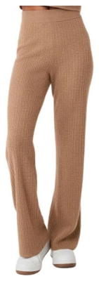 (CN) Брюки женские Alo Yoga Cashmere High-Waist Plush Waffle Pant, Бежевые (L)