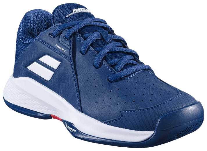 Кроссовки детские Babolat Propulse 3 All Court 4001, Estate Blue/White, с системой Power Belt, подошва Michelin (р. EUR 33.5)