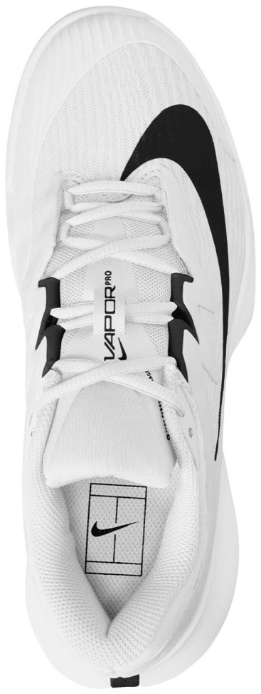 Кроссовки женские Nike Vapor Pro 3 HC Premium, Белые/Чёрные, для твёрдых кортов, с технологией Air Zoom (р. 41)
