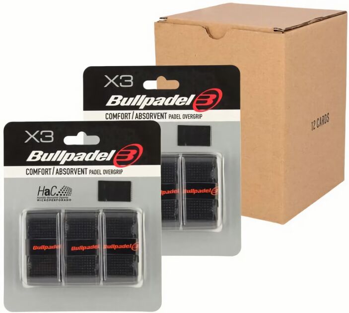 (EU) Овергрип для ракетки Bullpadel, GB1201 005, Черный (12 шт)
