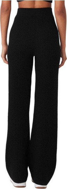 (CN) Кашемировые брюки Alo Yoga Cashmere High-Waist Plush Waffle Pant, Чёрные (S)