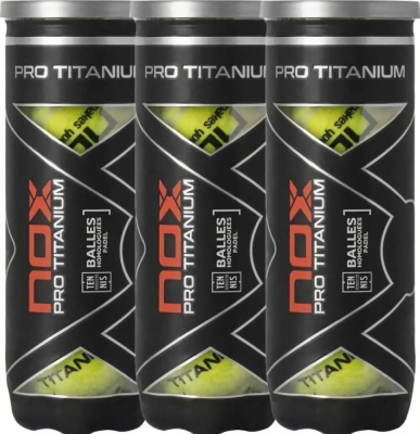 (EU) Мячи для падел тенниса Nox Titanium Pro, 3 банки (3 шт в банке)