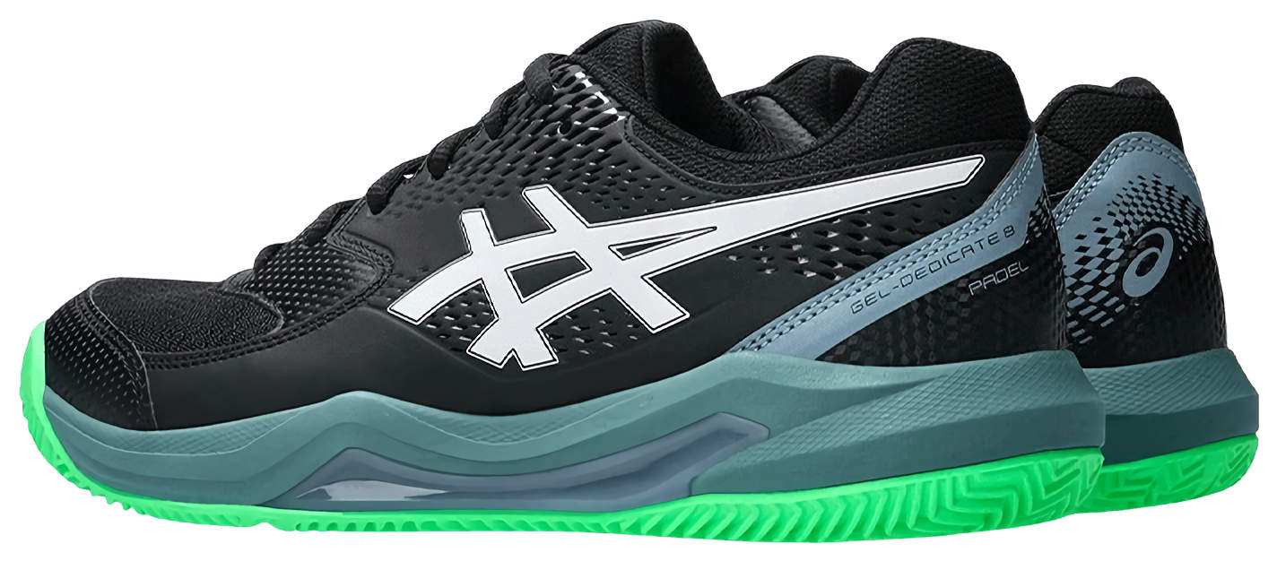 Кроссовки мужские Asics Gel-Dedicate 8, Черные/Зеленые (р. EUR 46)