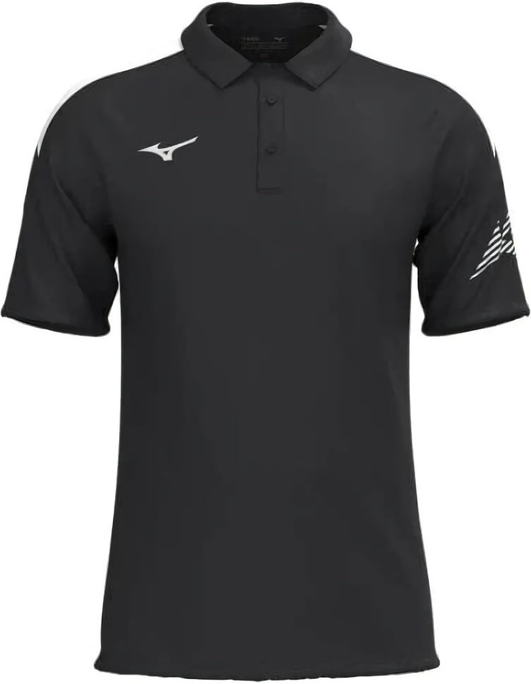 (EU) Поло мужское Mizuno Team, Чёрное (S)