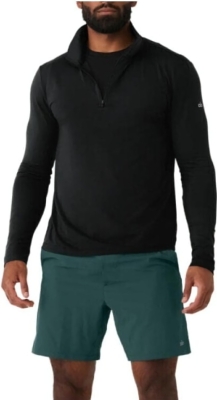 (CN) Лонгслив мужской Alo Yoga Conquer 1/4 Zip Reform, Чёрный (L)