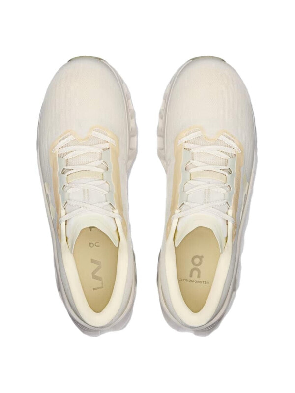 On Cloudmonster 3 Breathable Rebound Running Shoes Men's Milk White