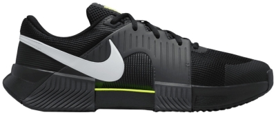 Кроссовки мужские Nike Zoom GP Challenge 1.5 Clay, Чёрные/Серые, для грунтовых кортов, с технологией Air Zoom (р. 26)