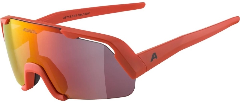Очки солнцезащитные Alpina Rocket Youth Pumpkin-Orange Matt/Yellow Mirror, Оранжевый Матовый/Желтый