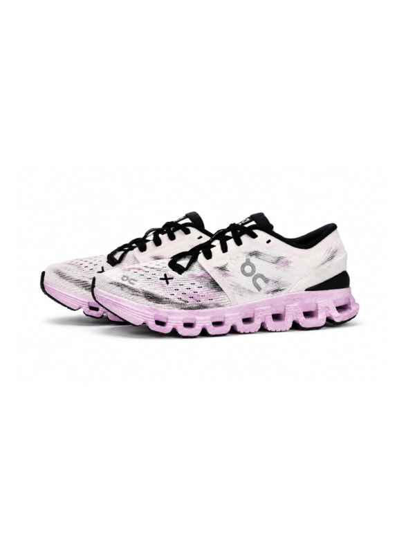 On Cloud X4 Running Shoes Unisex Low Top Black/White/Gray/Purple