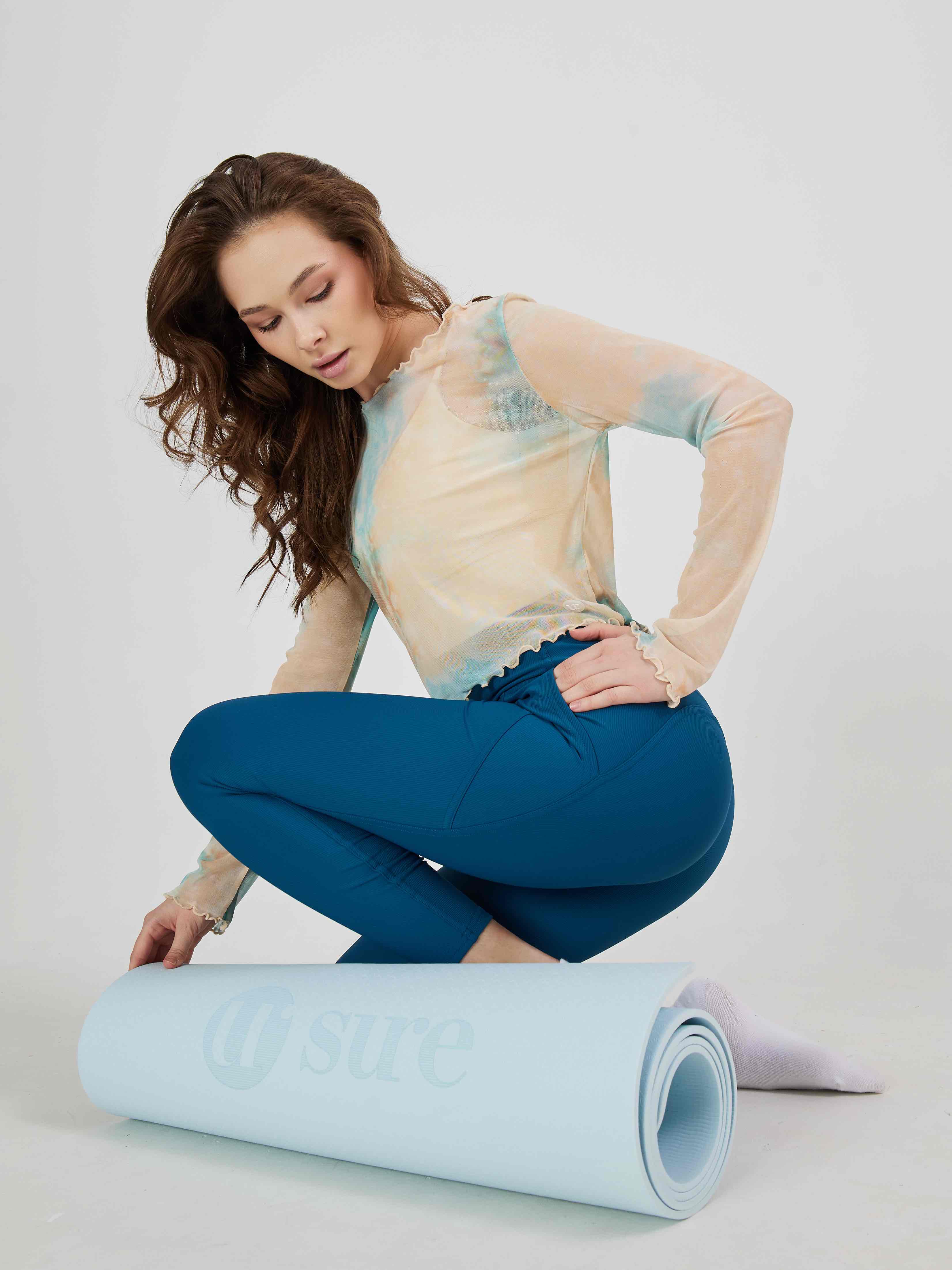Леггинсы женские SURE 1ALEG_2375_540, Зелёные (XS)