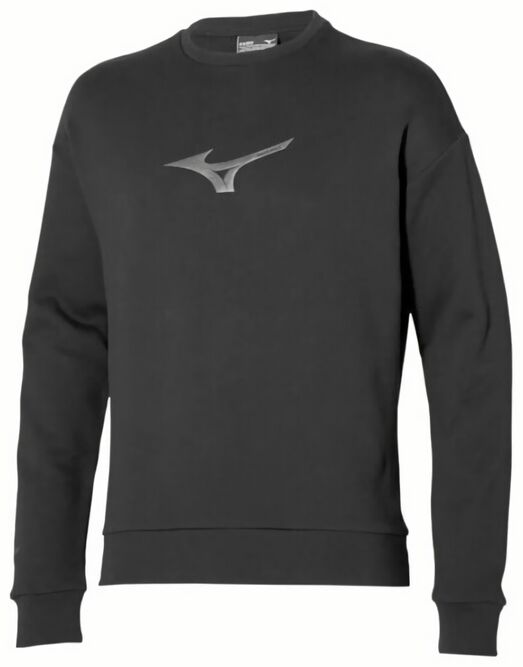(EU) Свитшот мужской Mizuno Athletics Rb с круглым вырезом, Чёрный (M)
