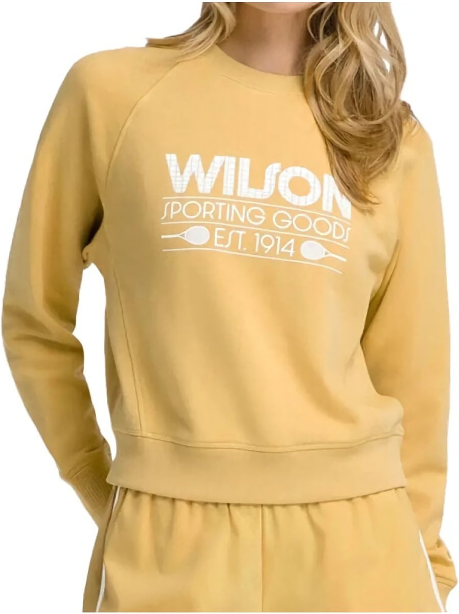 (EU) Толстовка женская Wilson Sideline Crew, Желтая (XS)
