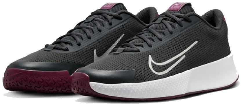 Кроссовки мужские Nike Court Vapor Lite 2, Чёрные/Красные, для жёстких покрытий (р. 43,5)