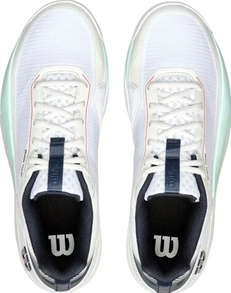 (EU) Кроссовки мужские Wilson Rush Tour 5 Clay White/Turquoise/Coral Wrs338260, Белые (р. 46)