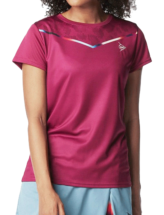 Футболка женская Dunlop Crew T-Shirt W, Пурпурная (L)