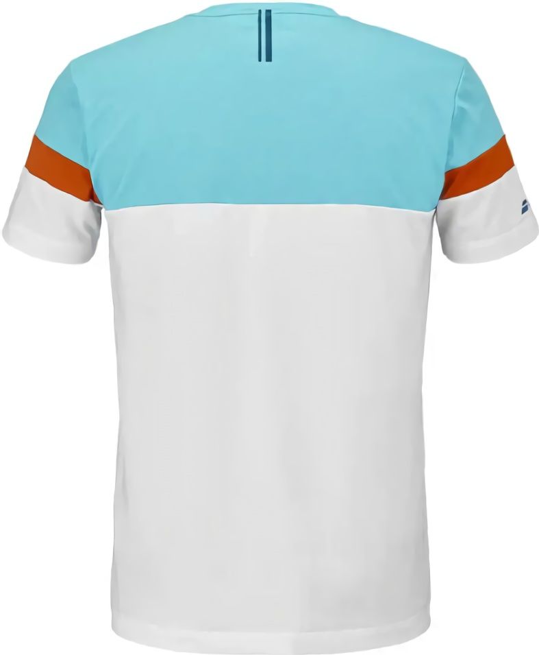 (EU) Футболка мужская Babolat Performance Pro, Бирюзовая;Белая (L)