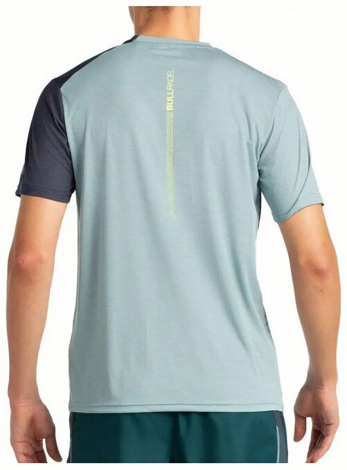 (EU) Футболка мужская Bullpadel Llico с коротким рукавом, Зелёная (L)