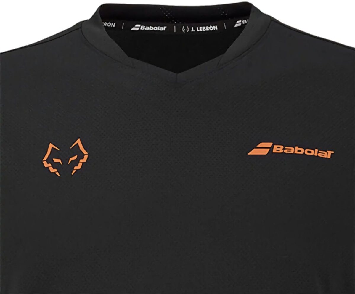 (EU) Футболка мужская Babolat Juan Lebrón, Чёрная (S)
