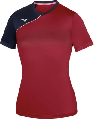 (EU) Футболка женская Mizuno Team Trad Soukyu, Бордовая (M)