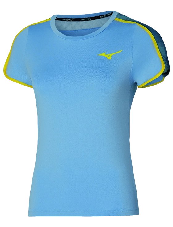 Футболка женская Mizuno Frontier Tee W, Голубая (XS)
