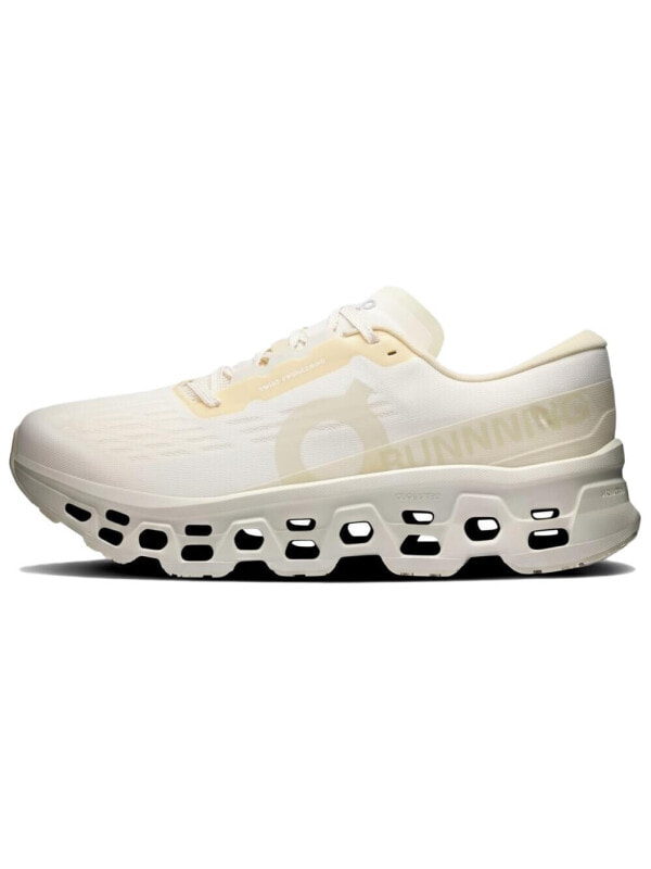 On Cloudmonster 3 Breathable Rebound Running Shoes Men's Milk White