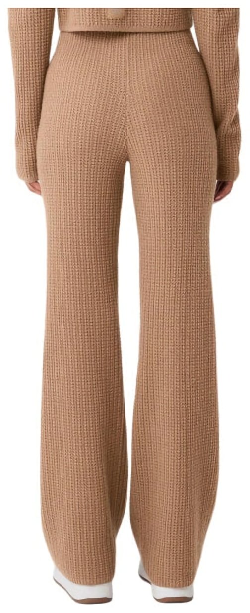 (CN) Брюки женские Alo Yoga Cashmere High-Waist Plush Waffle Pant, Бежевые (L)