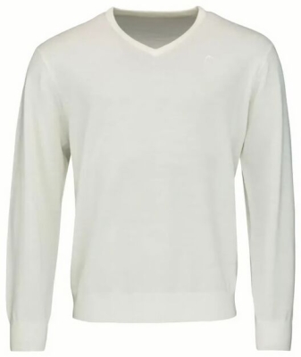 (EU) Свитер мужской Head с v-вырезом, Белый (2XL)
