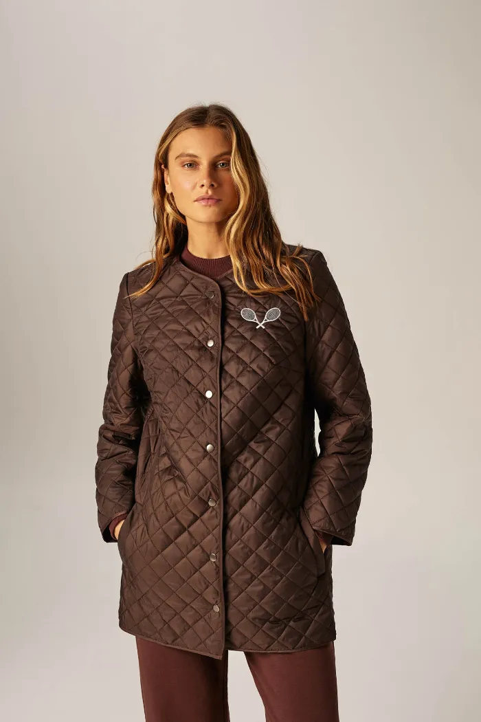 Куртка женская Madaia стеганая Match Day Jacket, Коричневая (XS-S)