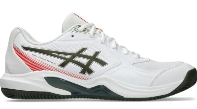 (EU) Кроссовки мужские Asics Gel-Dedicate 9 Clay White/Black 1041A547, Белые (р. 42.5)
