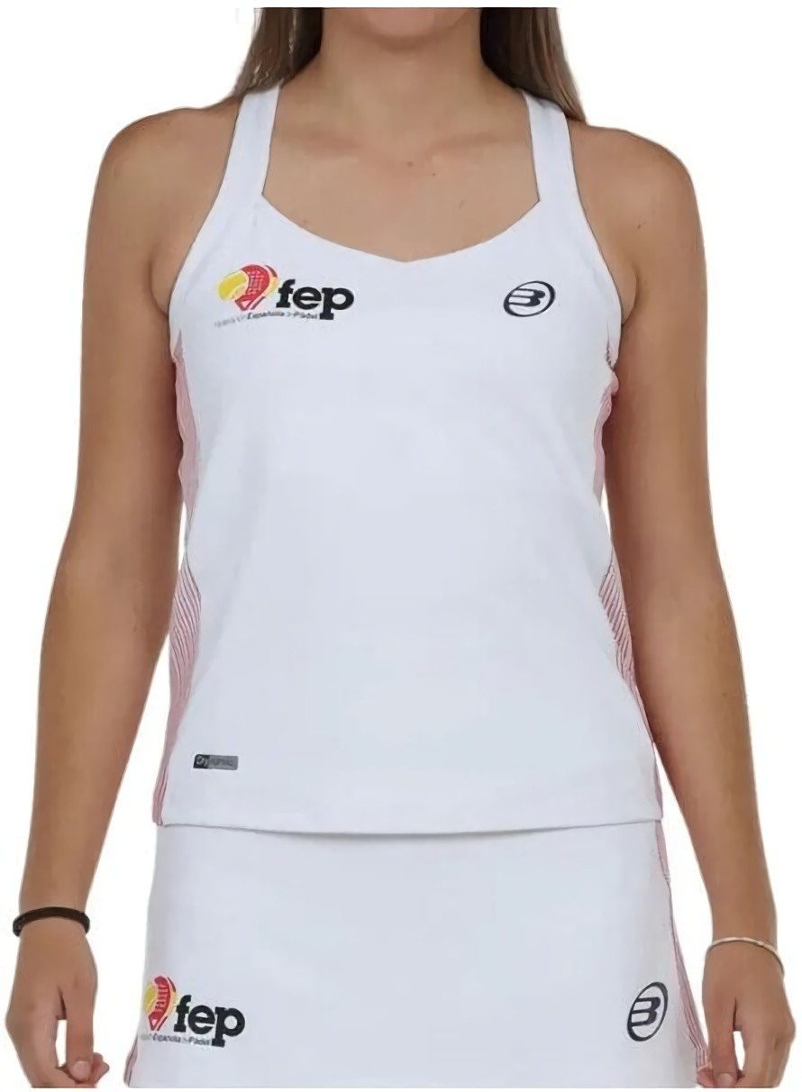 (EU) Майка женская Bullpadel Exima, Белая (S)