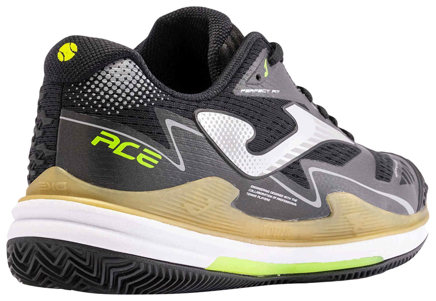 Кроссовки мужские Joma Ace, Чёрные/Золотые (р. 41)