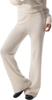 (CN) Кашемировые брюки Alo Yoga Cashmere High-Waist Plush Waffle Pant, Бежевые (2XS)