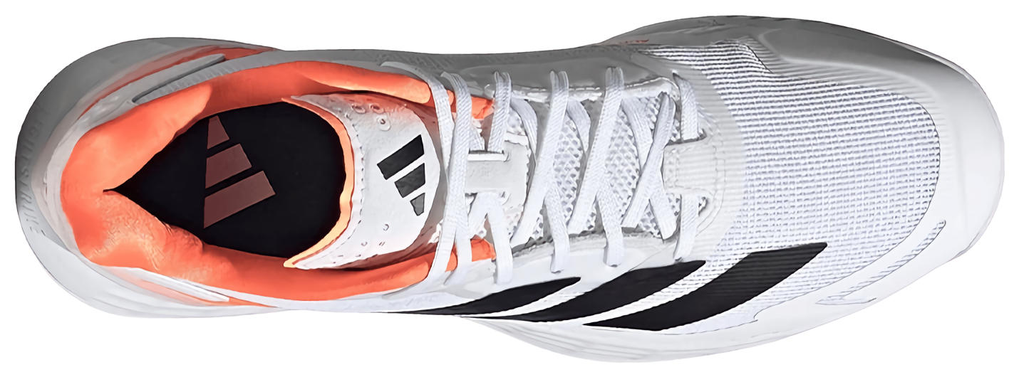 Кроссовки мужские Adidas Defiant Speed 2, Белые/Чёрные/Оранжевые (р. EUR 44.6)