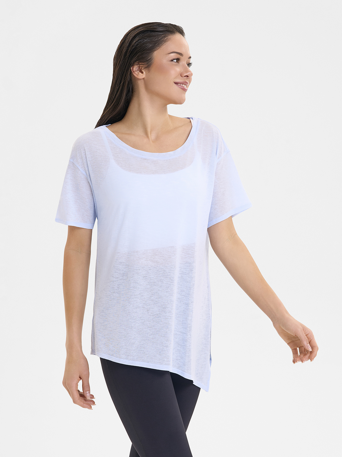 Футболка женская SURE ADTX52013, Синяя (M/L)