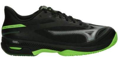 Кроссовки мужские для падела Mizuno WAVE EXCEED COURT PADEL, Черный/Зеленый (р.45)