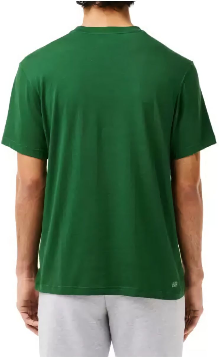(EU) Футболка мужская Lacoste Core Performance TH7618 с быстросохнущим материалом, узким воротником, Зеленая (XS)