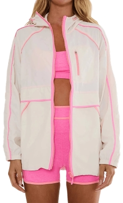 Куртка женская Beach Riot Mel Jacket W, Белая/Розовая (S)