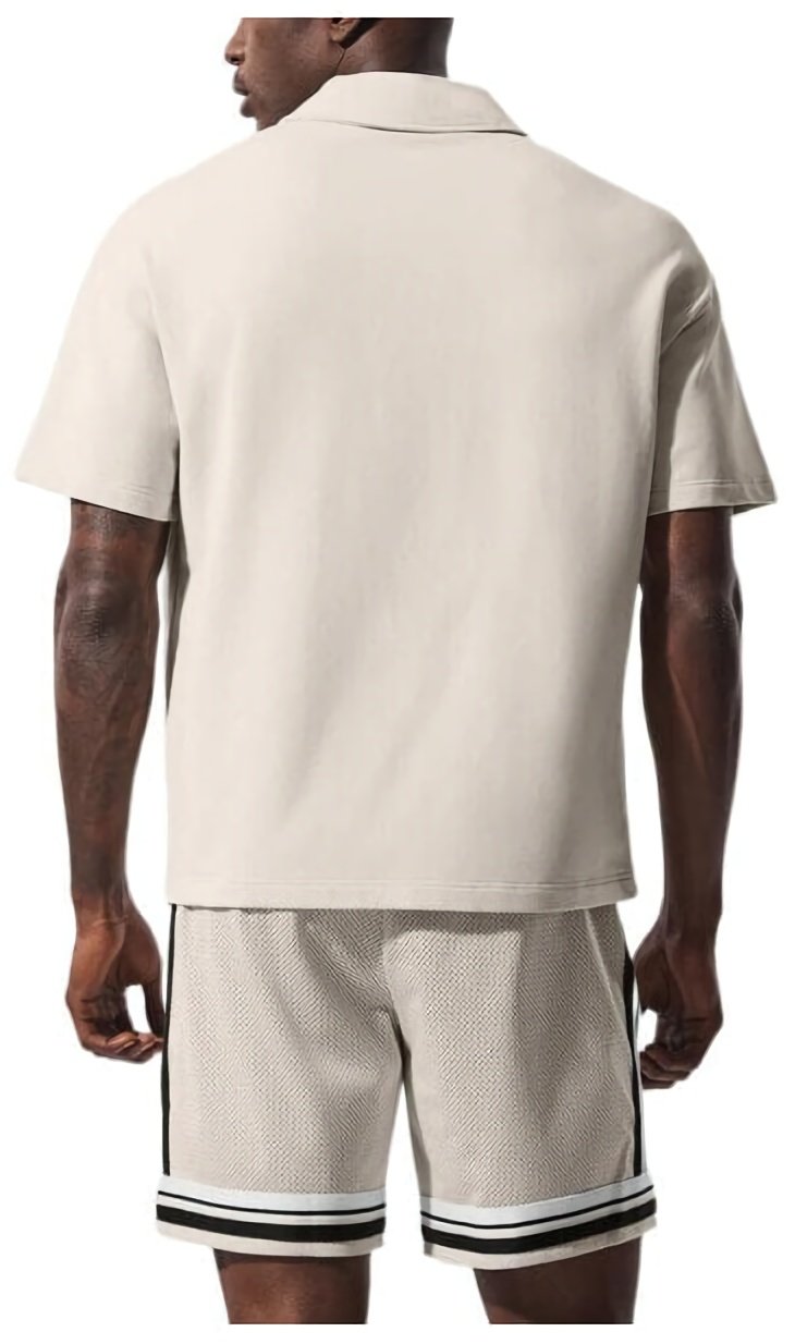 (CN) Поло мужское Alo Yoga Double Take, Молочное (2XL)