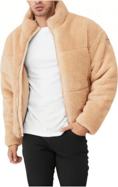 (CN) Пальто мужское теплое Alo Yoga Velvet feel, Бежевую (L)