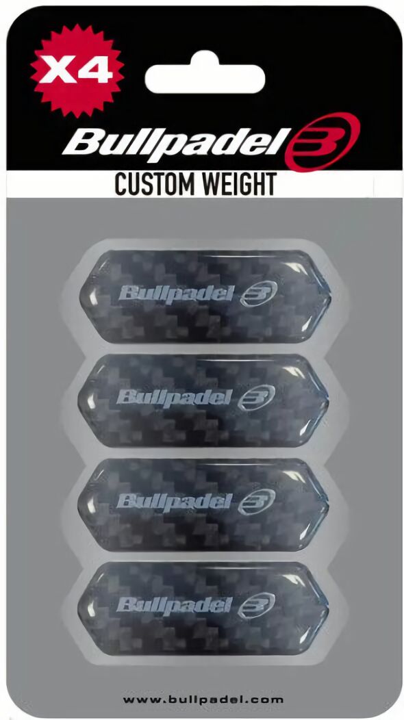 (EU) Защита обода для ракетки Bullpadel, Черная (4 шт)