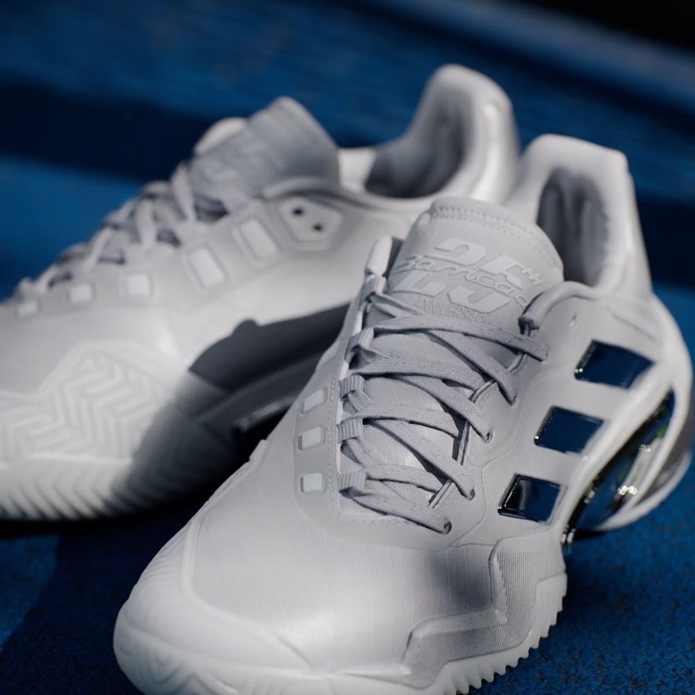 Кроссовки женские Adidas Barricade 13 Silver Edition, Серебристые, с технологией Torsion System, Geofit (р. 38)